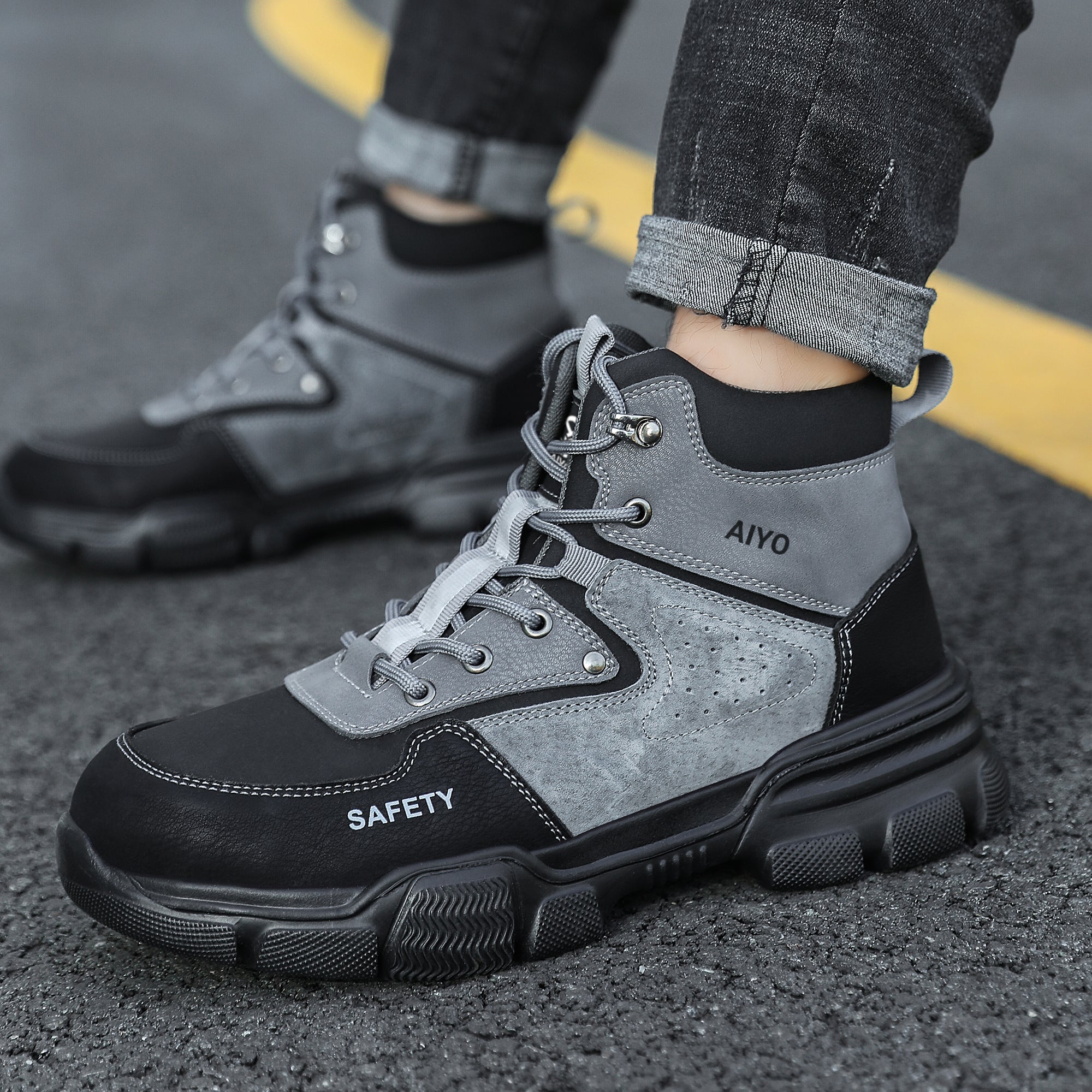 Men Safety Boots Safety Trainers Shoe Mens Hydra AY418 safety shoes AIYO SHOES   