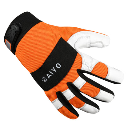 Chainsaw Gloves 12-Layer Protection on Left Hand, Safety Forestry Work Gloves Safety Gloves AIYO SHOES   