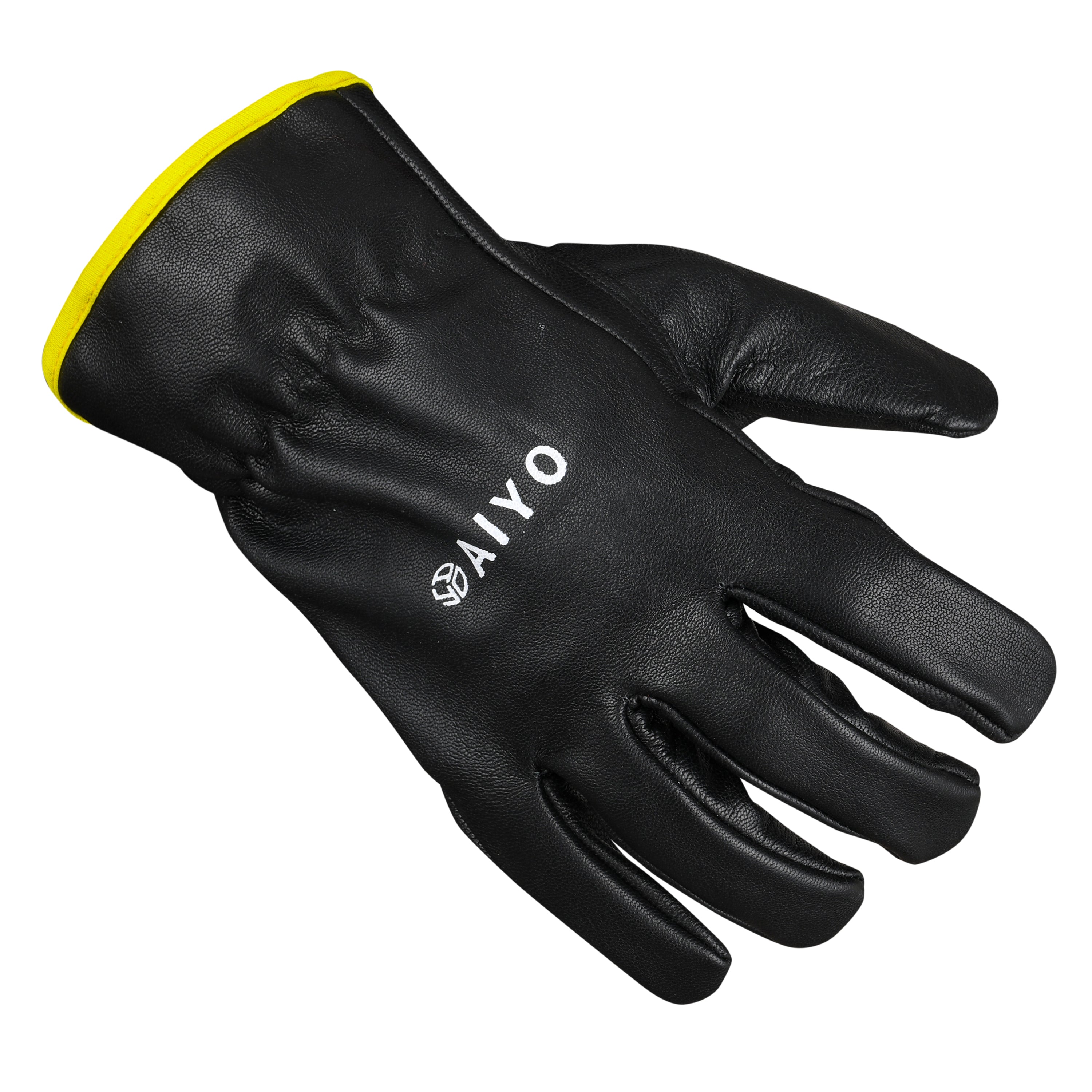 Ultra Safety Glove Driving Gardening General DIY Black Buffalo Leather - Polyester Binding Tape Safety Gloves AIYO SHOES   