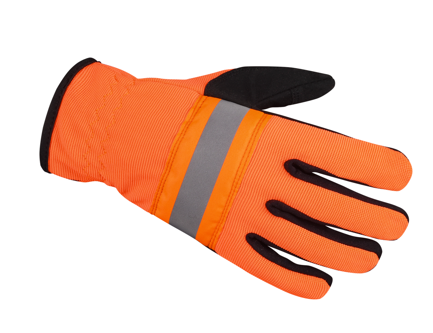 Lemax Hi Viz Orange Reflector Safety Glove Lemax Knuckle Protection Safety Glove Work Outdoor Safety Gloves AIYO SHOES   