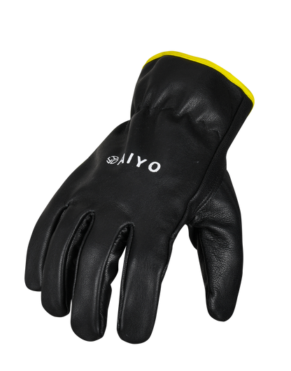 Ultra Safety Glove Driving Gardening General DIY Black Buffalo Leather - Polyester Binding Tape Safety Gloves AIYO SHOES   