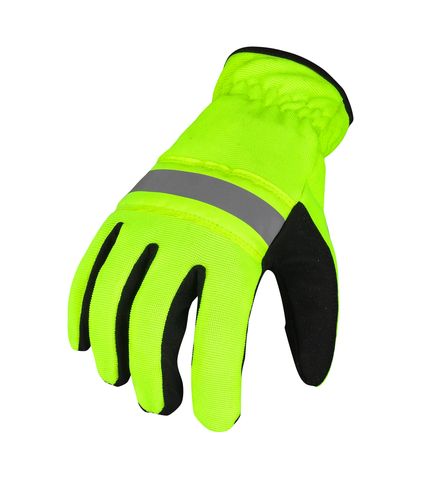 Lemax Hi Viz Reflector Safety Glove  Knuckle Protection Stretch Work Safety Yellow Safety Gloves AIYO SHOES   