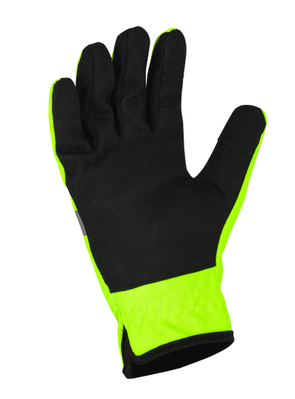 Lemax Hi Viz Reflector Safety Glove  Knuckle Protection Stretch Work Safety Yellow Safety Gloves AIYO SHOES   