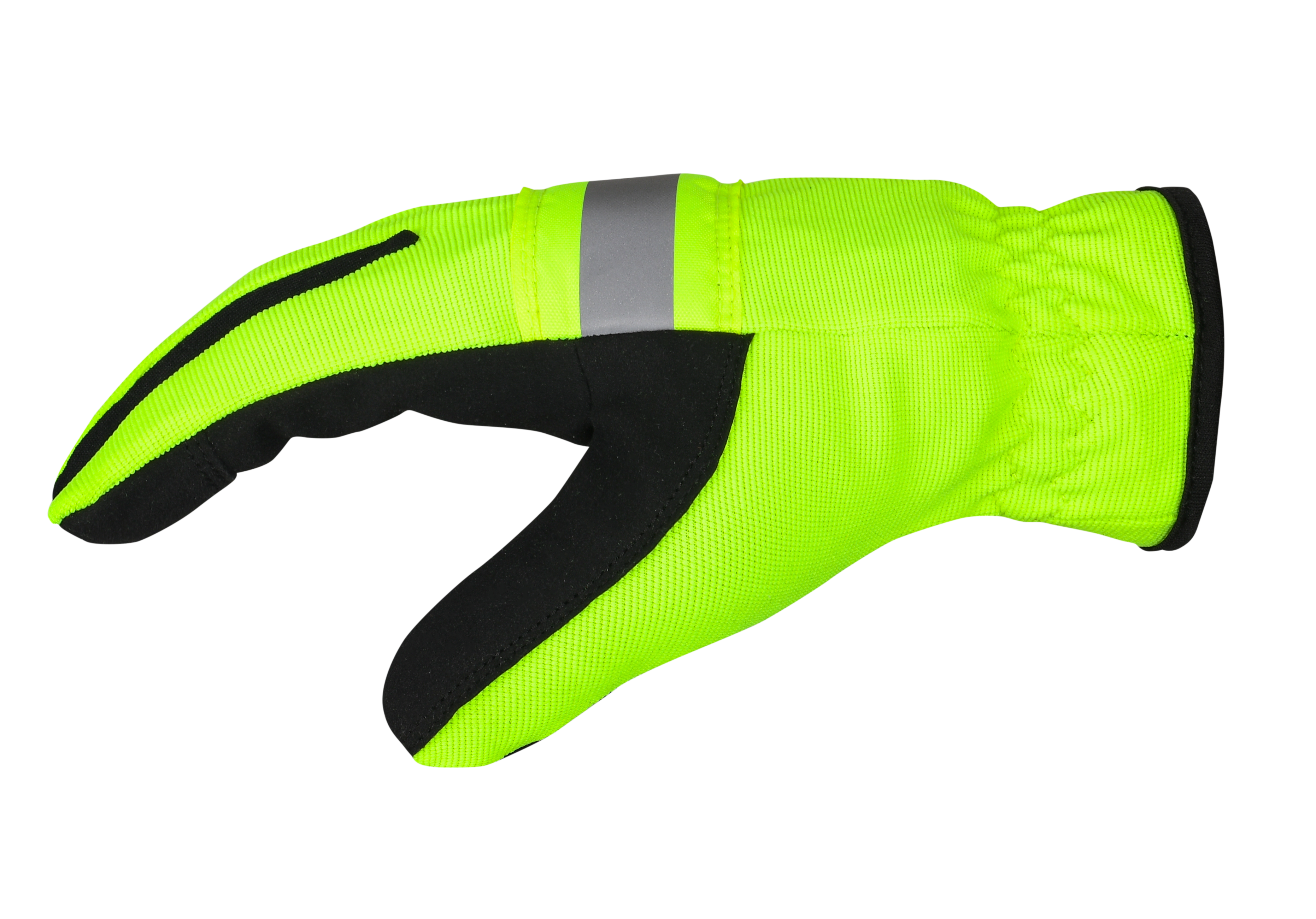 Lemax Hi Viz Reflector Safety Glove  Knuckle Protection Stretch Work Safety Yellow Safety Gloves AIYO SHOES   