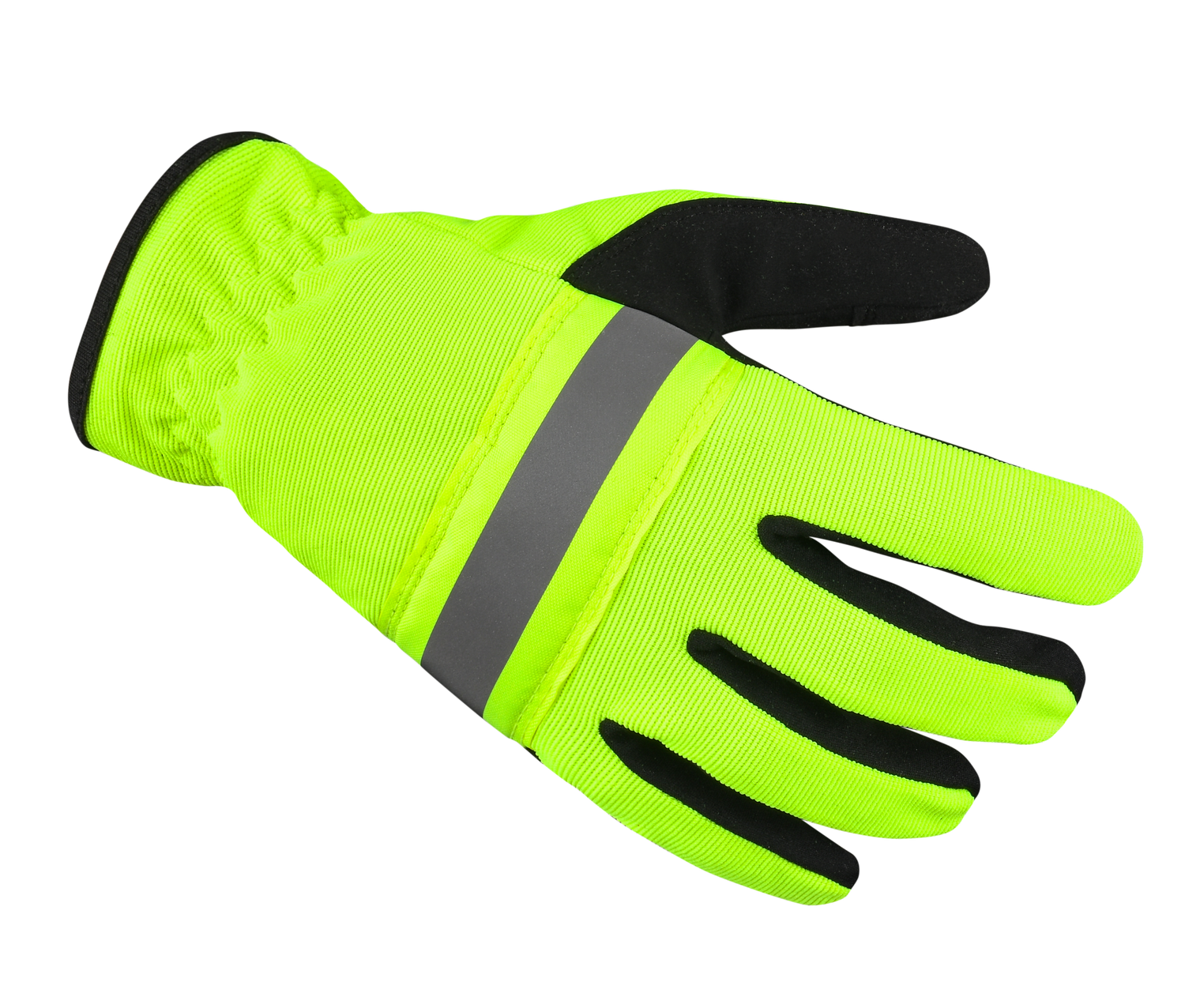 Lemax Hi Viz Reflector Safety Glove  Knuckle Protection Stretch Work Safety Yellow Safety Gloves AIYO SHOES   