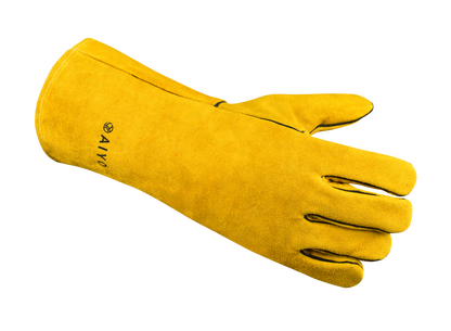 Velda Fire Safety Glove BBQ Welding Gauntlets Tan Full Sleeve Glove Safety Gloves AIYO SHOES   