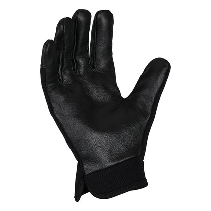 Onyx Safety Gloves Durable Black Natural Goat Skin With Stretch Fabric Comfortable Multi Purpose DIY Building Construction Gardening Safety Gloves AIYO SHOES   