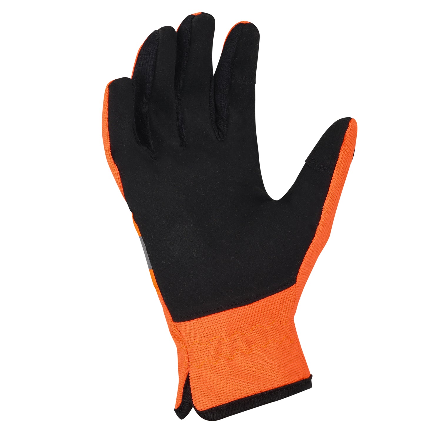 Lemax Hi Viz Orange Reflector Safety Glove Lemax Knuckle Protection Safety Glove Work Outdoor Safety Gloves AIYO SHOES   