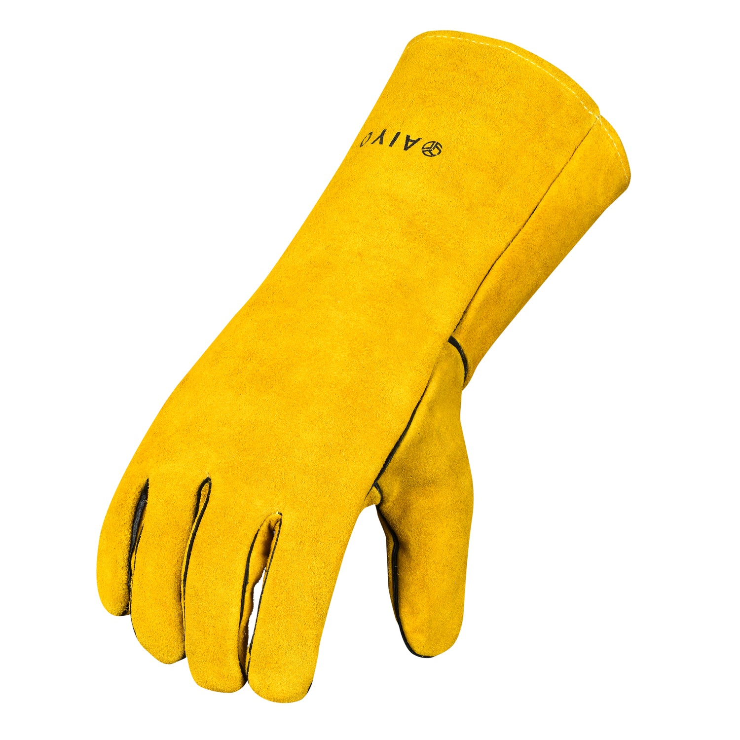 Velda Fire Safety Glove BBQ Welding Gauntlets Tan Full Sleeve Glove Safety Gloves AIYO SHOES   