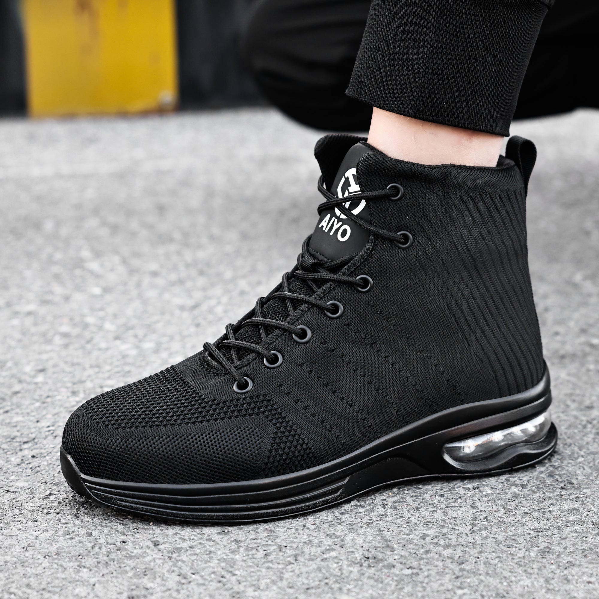 Safety Trainers Safety Boots Male Female Size Luna Hightop AY415 Dress Code Compatible safety shoes AIYO SHOES   