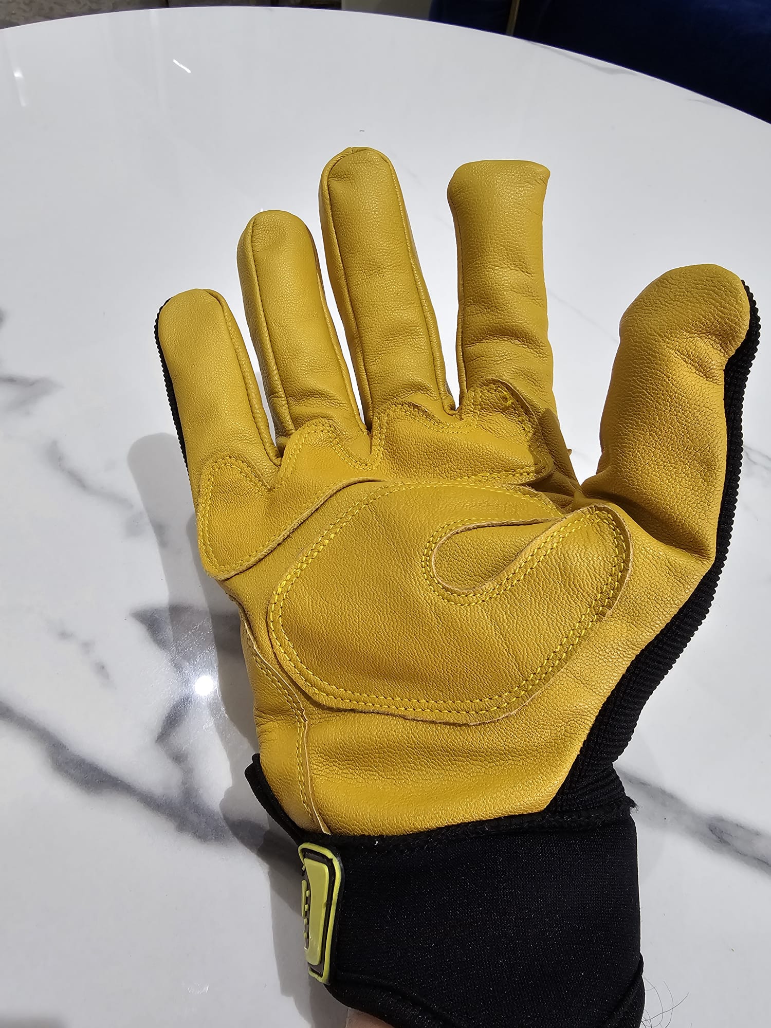 Master Safety Gloves Goat Crust Leather Palm Mechanic DIY Outdoor Safety Gloves Safety Gloves SAFETY TRAINERS LIMITED Medium - Size 8  